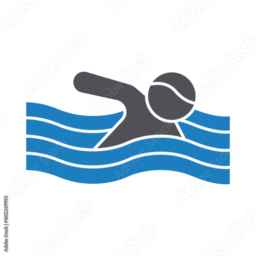 Swimming Vector Icon which can easily modify or edit