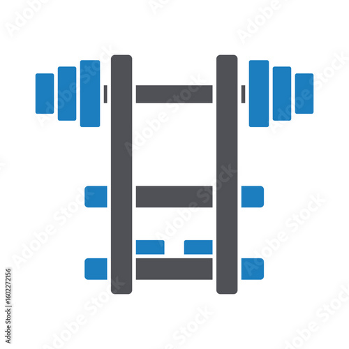 Weight rack Vector Icon which can easily modify or edit