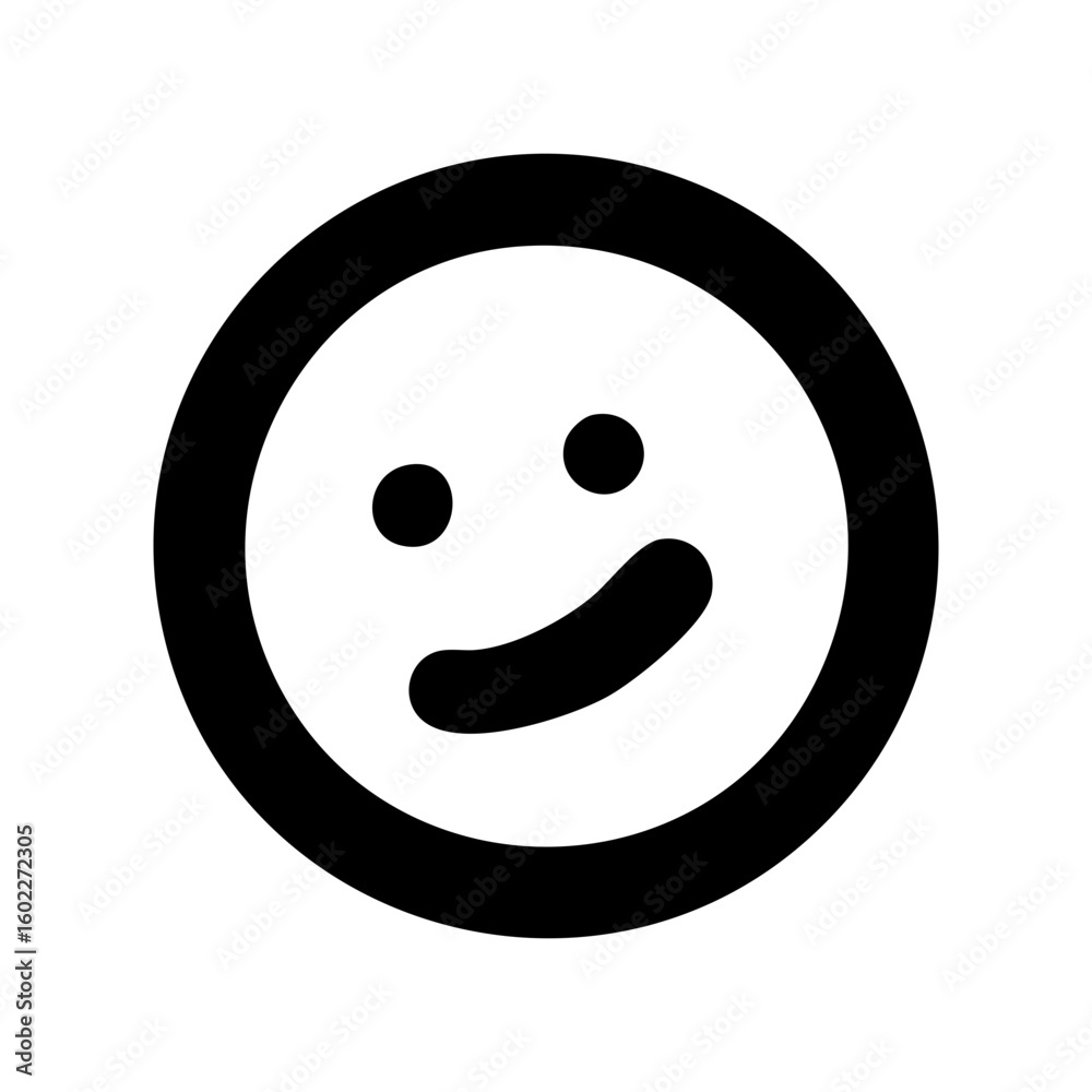 Fototapeta premium round shape with smiling face element