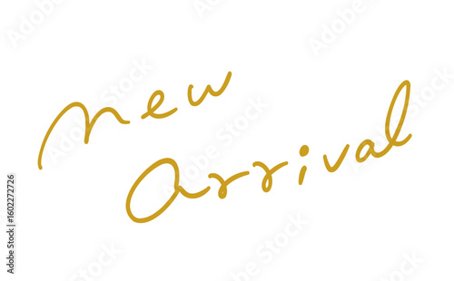 新着商品_new arrivalの手描きテキスト_カラー｜ Hand-drawn Text: New Arrivals