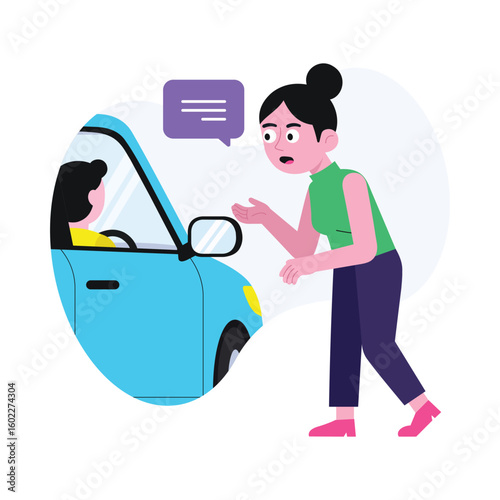 Asking For Lift Vector  illustration. EPS 10 file