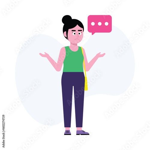 Thinking Deeply Vector  illustration. EPS 10 file