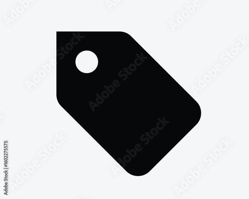 Label Tag Pricetag Price Paper Shape Flat Tagging Retail Discount Shopping Coupon Marketing Offer Sale Icon Sign Symbol Black White Illustration Graphic
