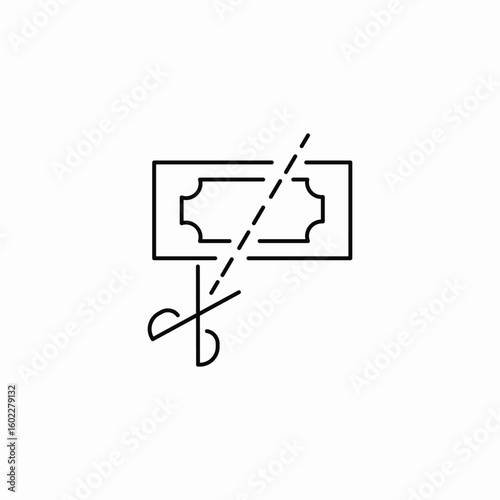 money cut reduce icon sign vector