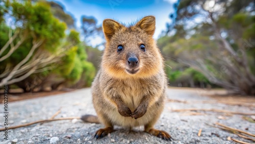 Smiling Quokka on Rottnest Island