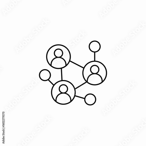 network people connection icon sign vector
