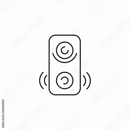 smart speaker icon sign vector