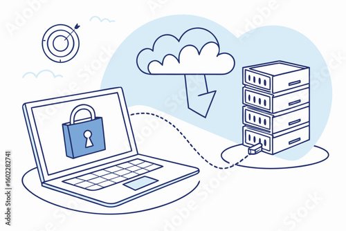 Data security and cloud backup systems in a digital environment with encrypted access for safe information storage