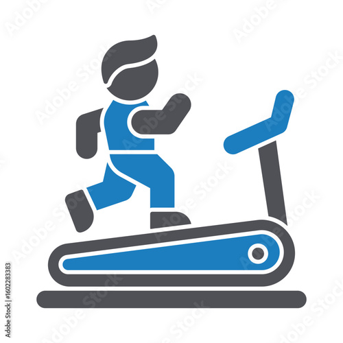Treadmill running Vector Icon which can easily modify or edit