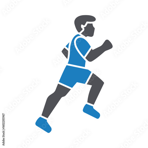 Sprinting Vector Icon which can easily modify or edit