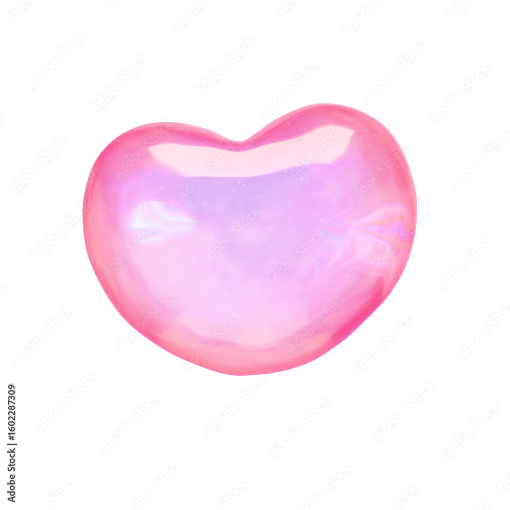 © 3Dfun - ぷっくりシール風3Dイラスト ピンクのハート © 3Dfun - ぷっくりシール風3Dイラスト ピンクのハート