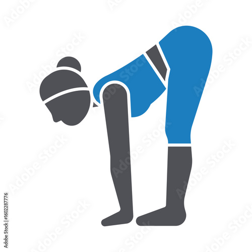 Yoga pose Vector Icon which can easily modify or edit