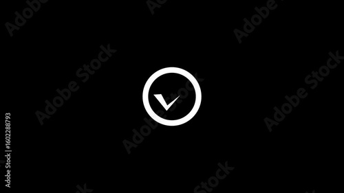 User name and Password Verification Animation on Black Background, Login and Authentication Concept.cybersecurity, user access control, authentication, and digital data protection
