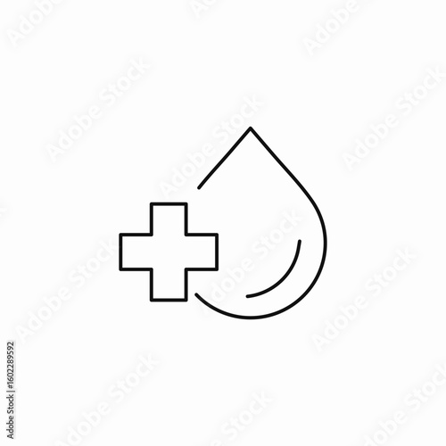medical blood drop icon sign vector