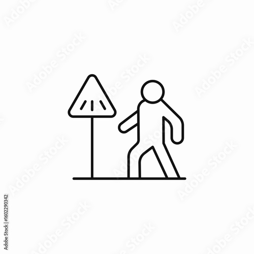 pedestrian crossing sign icon sign vector