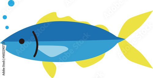 大きい魚のシンプルベクターイラスト