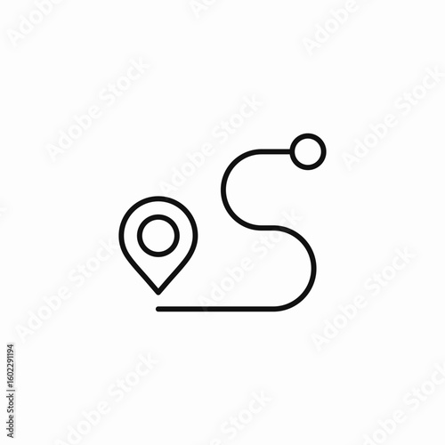 route path location icon sign vector