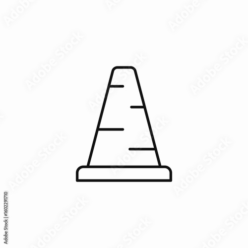 traffic cone sign  icon sign vector