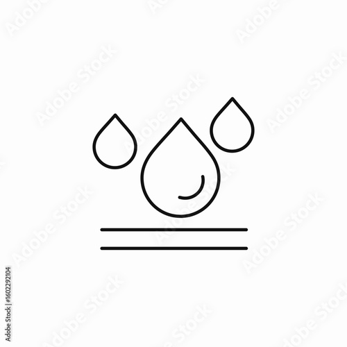 water drops surface icon sign vector