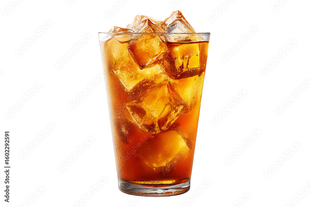 Extra‑large refreshing iced tea in tall glass with citrus garnish and frosty condensation isolated on high‑resolution transparent background PNG cutout perfect for summer beverage branding, café menu Extra‑large refreshing iced tea in tall glass with citrus garnish and frosty condensation isolated on high‑resolution transparent background PNG cutout perfect for summer beverage branding, café menu
