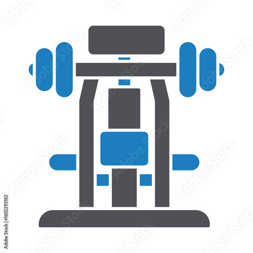 Shoulder press, Vector Icon which can easily modify or edit