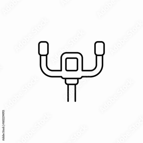 airplane yoke control icon sign vector