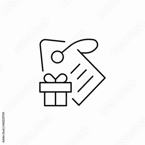 gift tag receipt icon sign vector