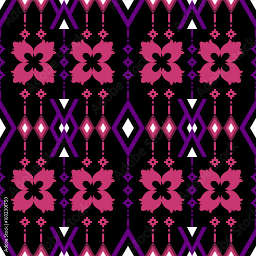 Abstract ethnic geometric pattern design for background or Wallpaper.