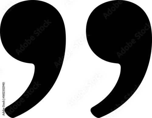 Quotation Mark vector silhouette design