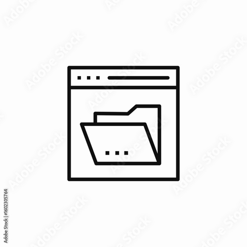 webpage folder document icon sign vector