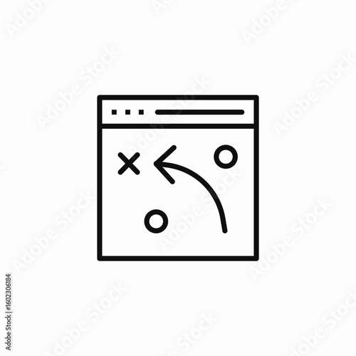 webpage strategy planning scheme icon sign vector