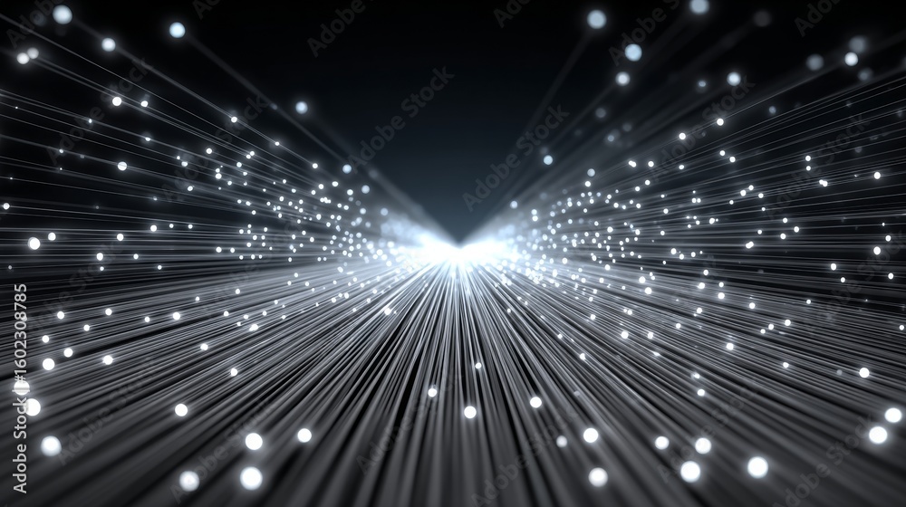 Obraz premium Accelerating data connections through wireless technology fiber optic systems internet speed and network environment