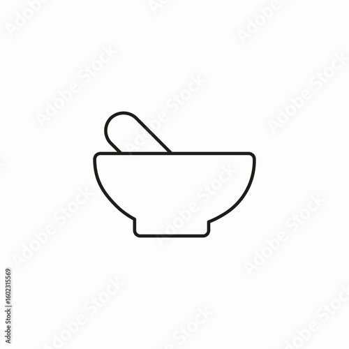mortar and pestle icon sign vector