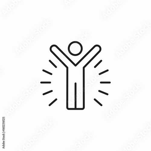 person celebrating success icon sign vector