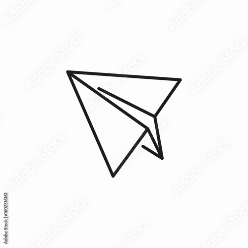 paper airplane icon sign vector