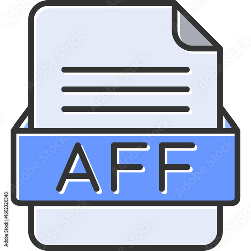 AFF File Format Vector Icon Design
