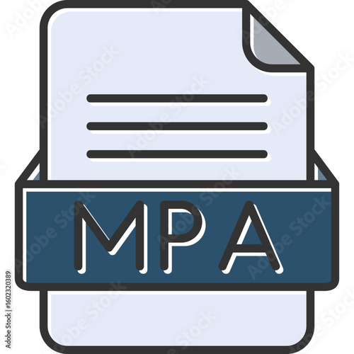 MPA File Format Vector Icon Design