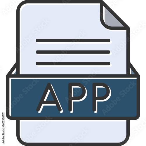 APPX File Format Vector Icon Design