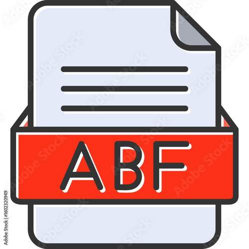ABF File Format Vector Icon Design