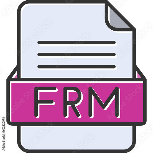 FRM File Format Vector Icon Design