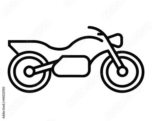 A motorcycle is isolated on white background Ai Generated