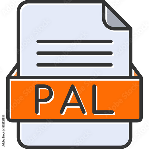 PAL File Format Vector Icon Design