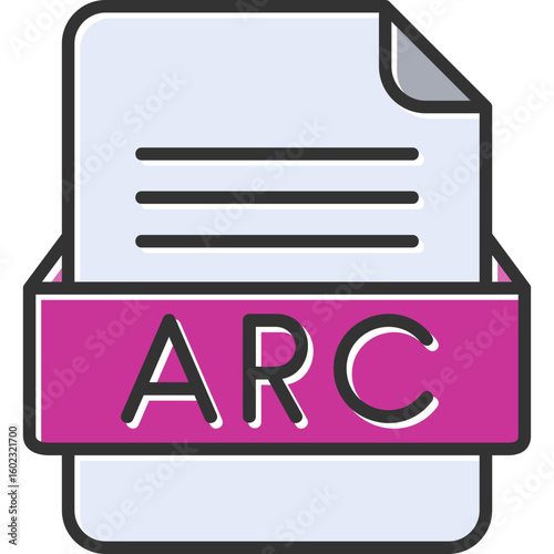 ARC File Format Vector Icon Design