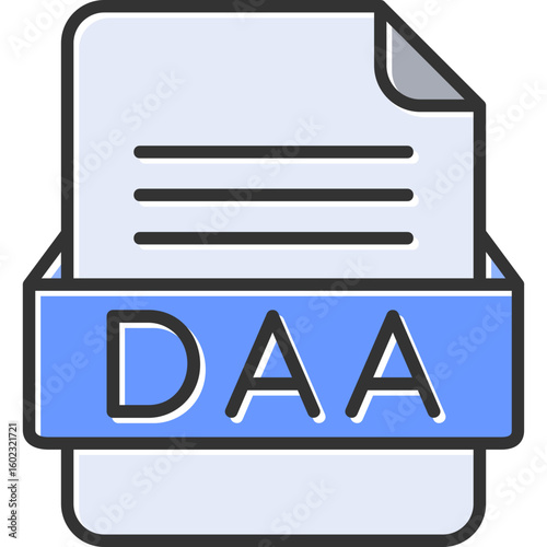 DAA File Format Vector Icon Design
