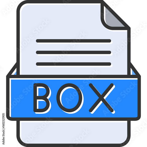 BOX File Format Vector Icon Design