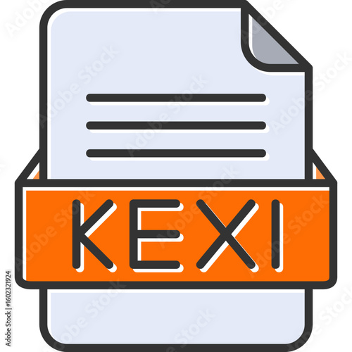 KEXI File Format Vector Icon Design