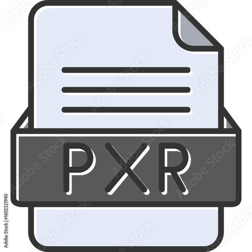 PXR File Format Vector Icon Design