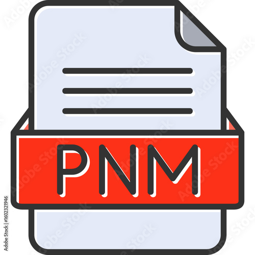 PNM File Format Vector Icon Design