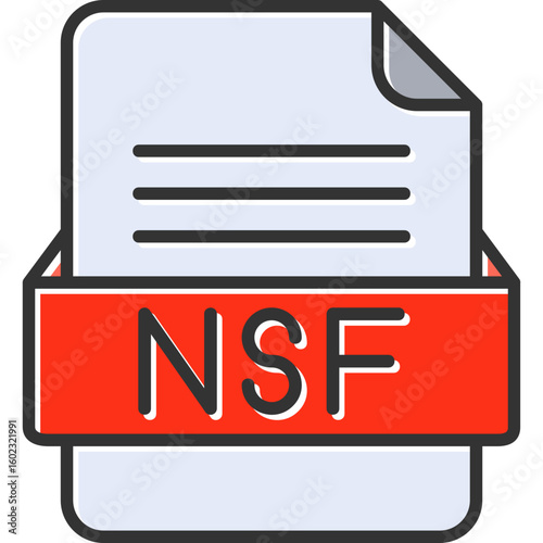 NSF File Format Vector Icon Design