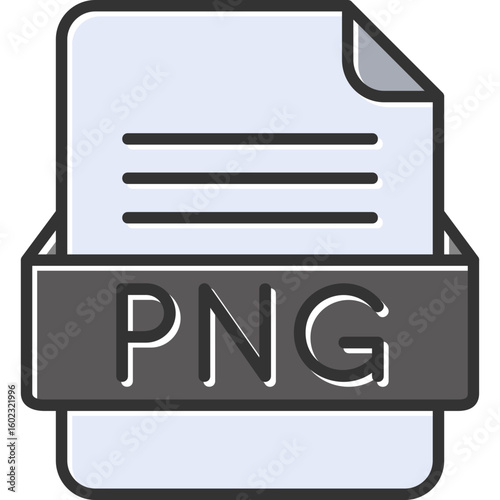 PNG File Format Vector Icon Design